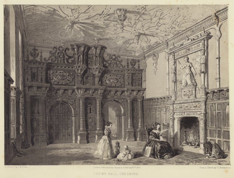 Crewe Hall, Cheshire von Charles James Richardson
