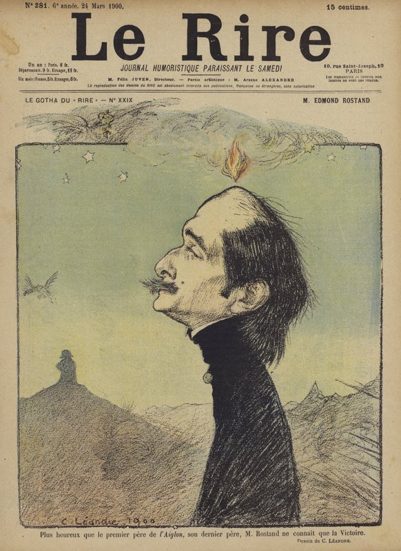 Edmond Rostand, Illustration für Le Rire von Charles Leandre