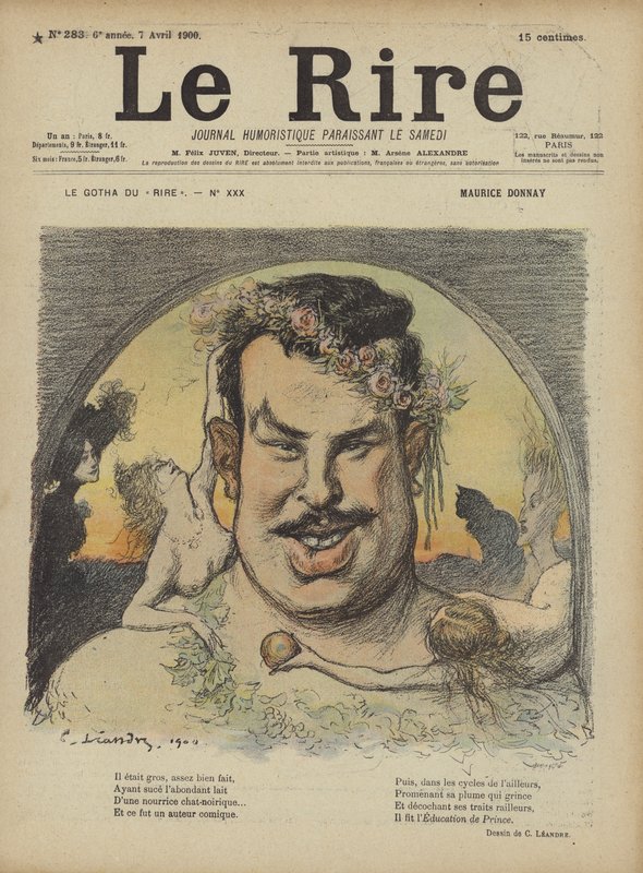 Maurice Donnay, Illustration für Le Rire von Charles Leandre