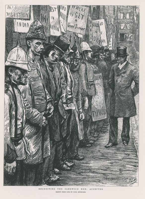 Rekrutierung der Sandwich-Männer von Charles Paul Renouard