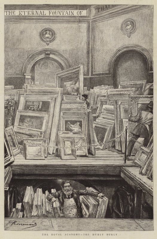 Die Königliche Akademie, das Durcheinander von Charles Paul Renouard