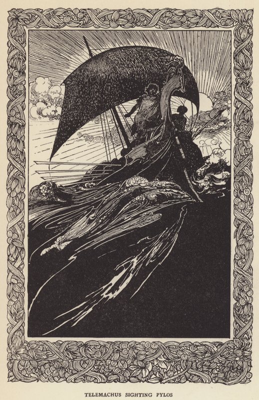 Telemachus sichtet Pylos von Sir John Charles Robinson