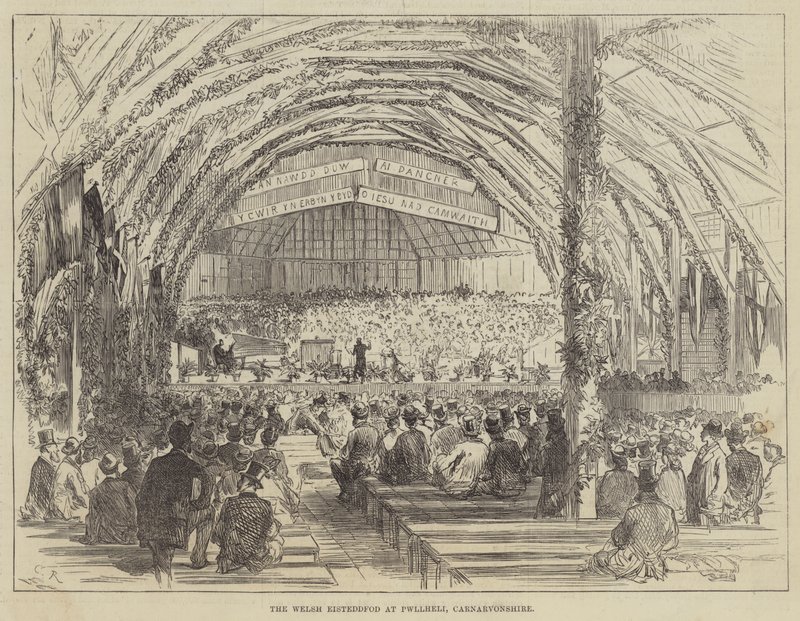 Das walisische Eisteddfod in Pwllheli, Carnarvonshire von Sir John Charles Robinson