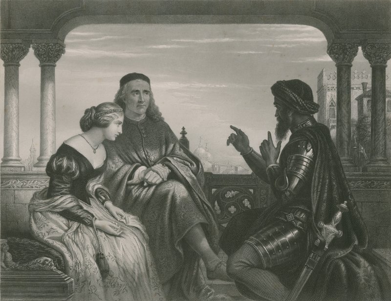 Othello erzählt seine Abenteuer, Othello von Charles West Cope