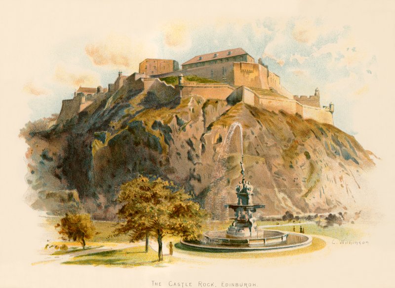 Der Castle Rock, Edinburgh von Charles Wilkinson