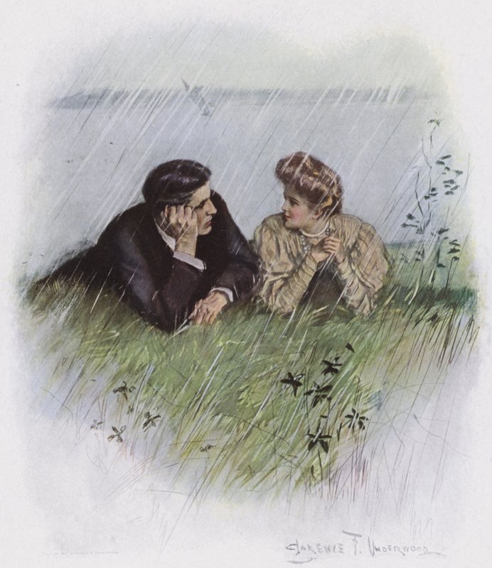 Paar auf einer Wiese von Clarence F. Underwood