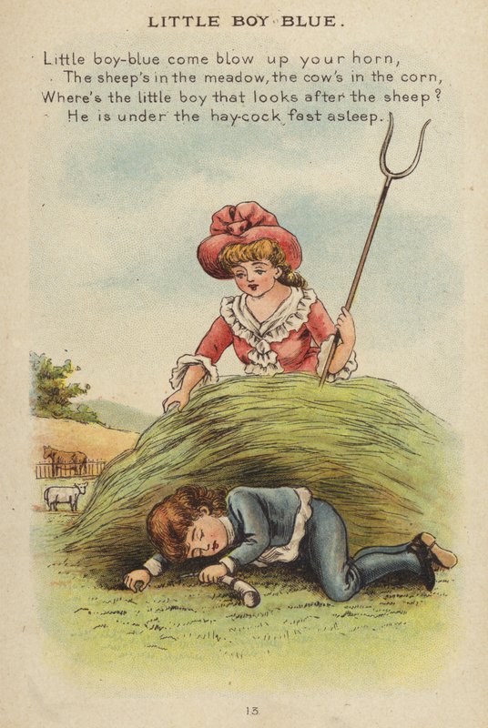 Kinderlied: Kleiner Junge Blau (Chromolithografie) von Constance Haslewood
