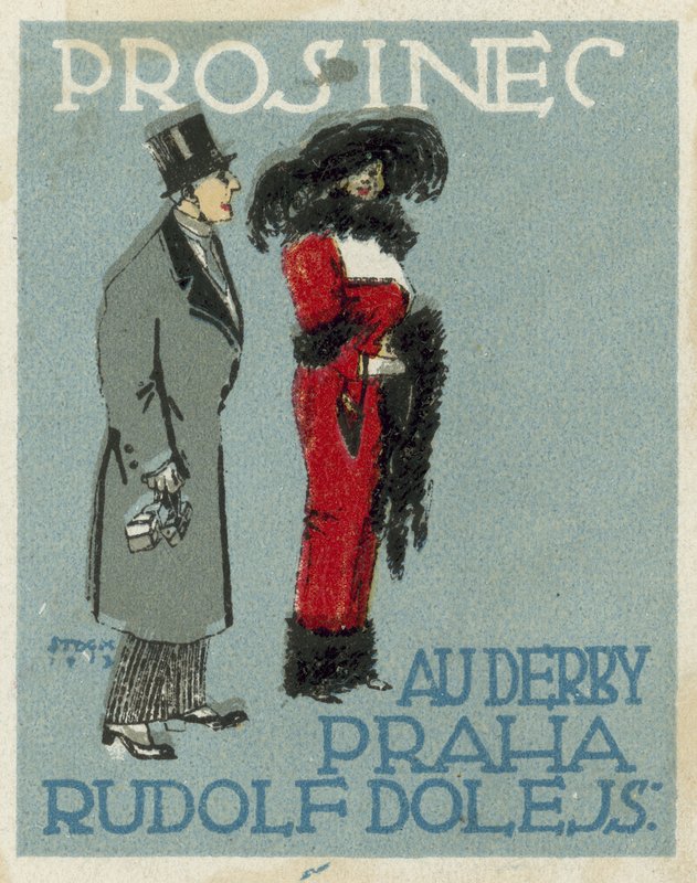 Dezember. Au Derby Rudolf Dole Mode, Prag von Czech School