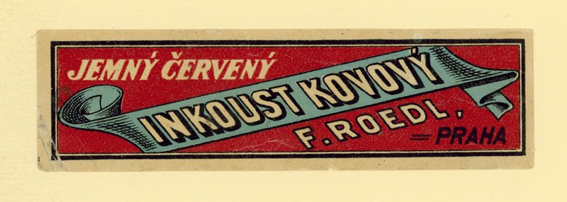 F Roedl weiche rote Metalltinte, Prag von Czech School
