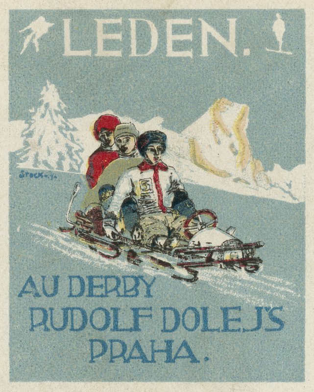 Januar. Au Derby Rudolf Dole Mode, Prag von Czech School