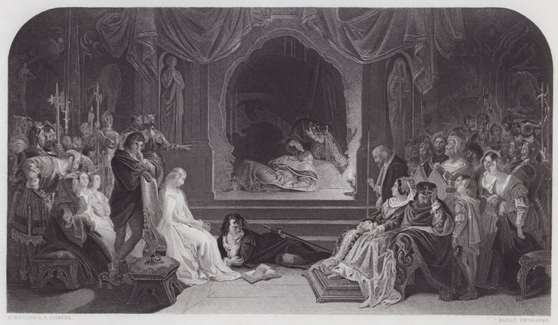 Hamlet von Daniel (after) Maclise