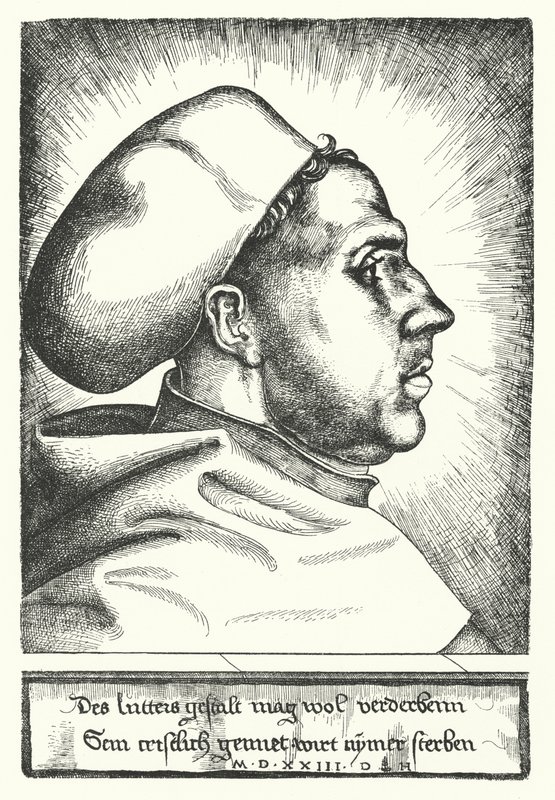 Martin Luther, deutscher protestantischer Reformator von Daniel Hopfer