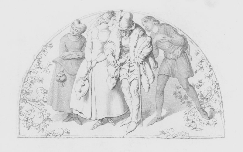 Shakespeare, Der magere und schlüpfrige Pantaloon von Daniel Maclise