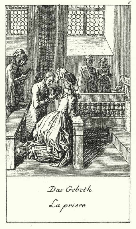 Das Gebet (Gravur) von Daniel Nikolaus (after) Chodowiecki