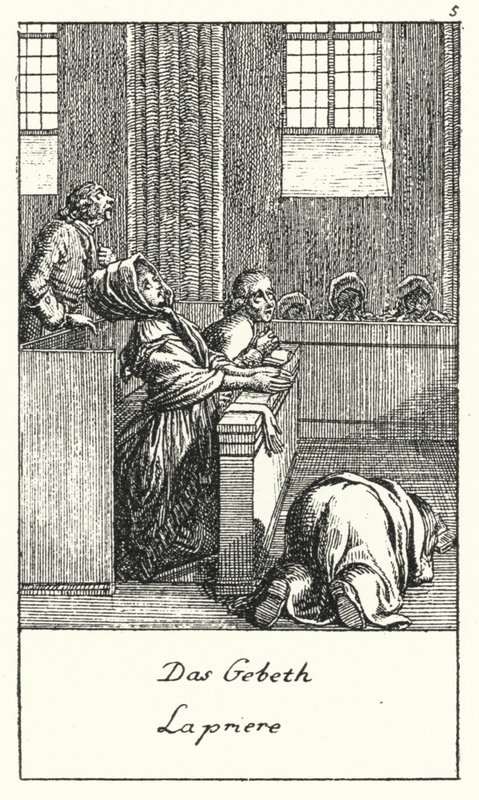 Das Gebet (Gravur) von Daniel Nikolaus (after) Chodowiecki
