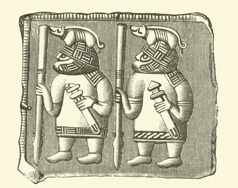 Krieger aus der Wikingerzeit (Stich) von Danish School