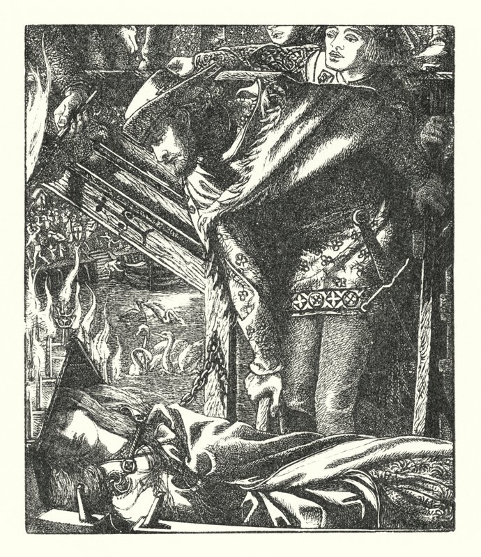 Die Dame von Shalott von Dante Gabriel (after) Rossetti