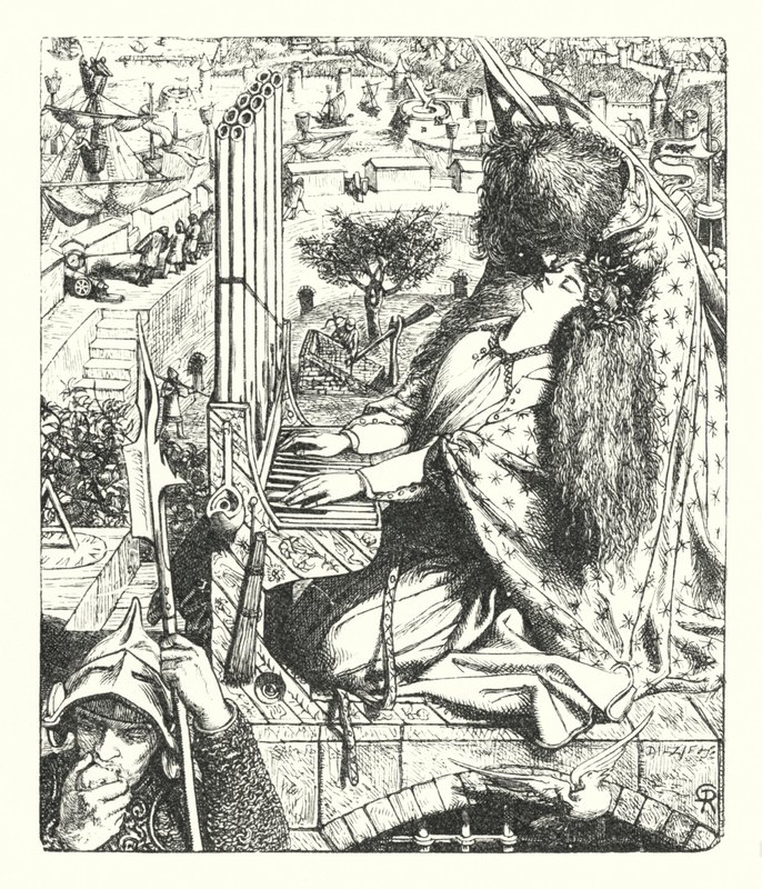 Der Palast der Kunst von Dante Gabriel (after) Rossetti