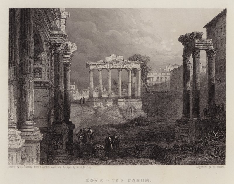 Rom, das Forum von David (after) Roberts