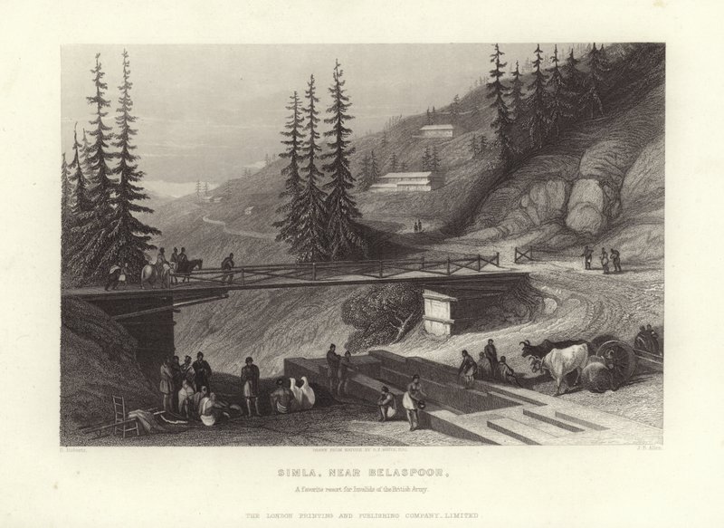 Simla, in der Nähe von Belaspoor von David Roberts