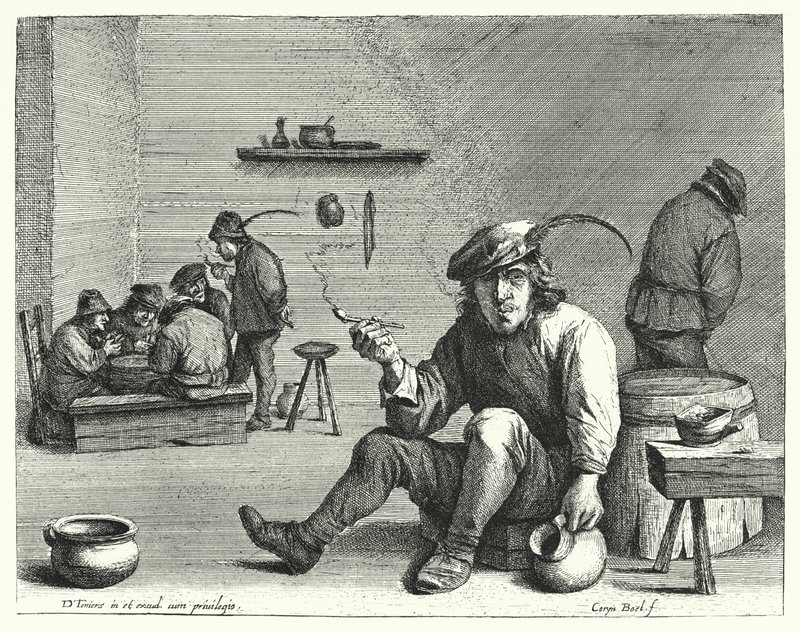 Der Raucher von David the Younger (after) Teniers