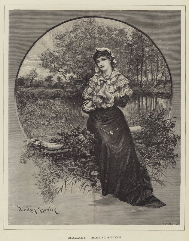 Mädchenmeditation von Davidson Knowles