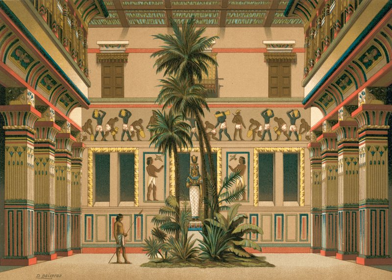 Hof eines ägyptischen Hauses von Dionisio Baixeras Verdaguer