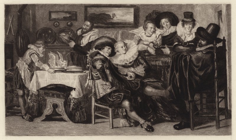 Das Mahl (Gravur) von Dirck Hals