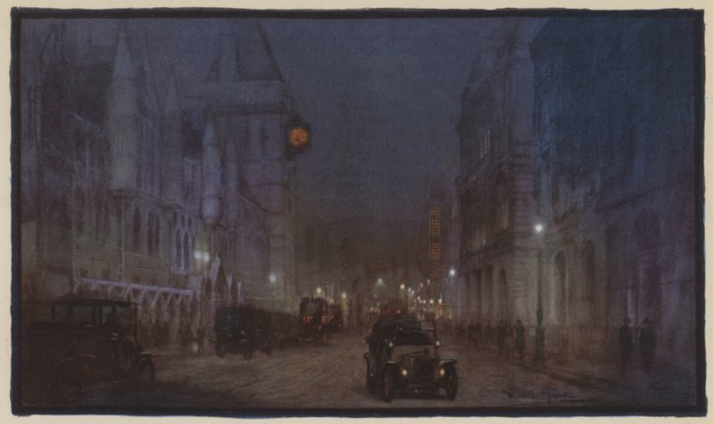 Eine gotische Fantasie von Fleet Street von Donald Maxwell