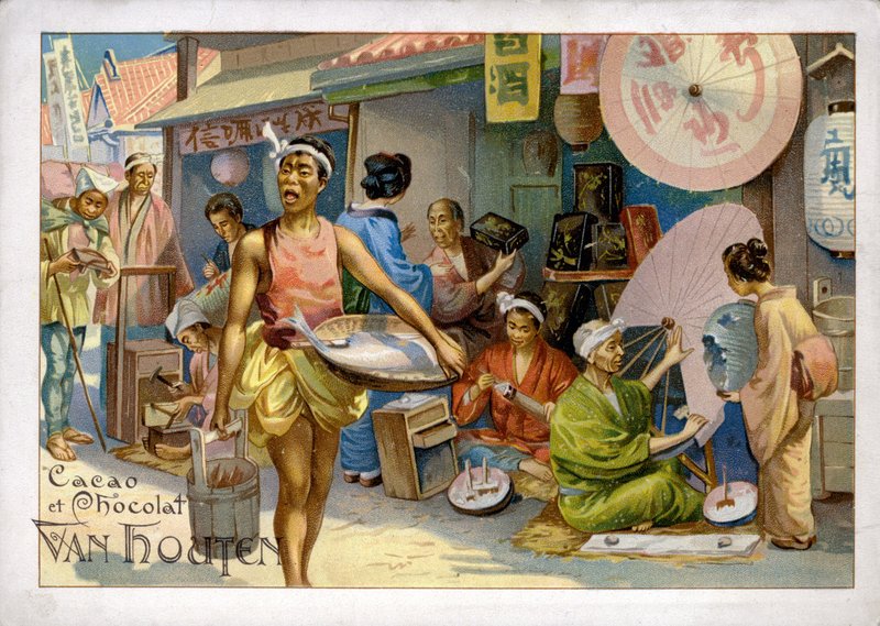 Asiatische Marktszene von Dutch School