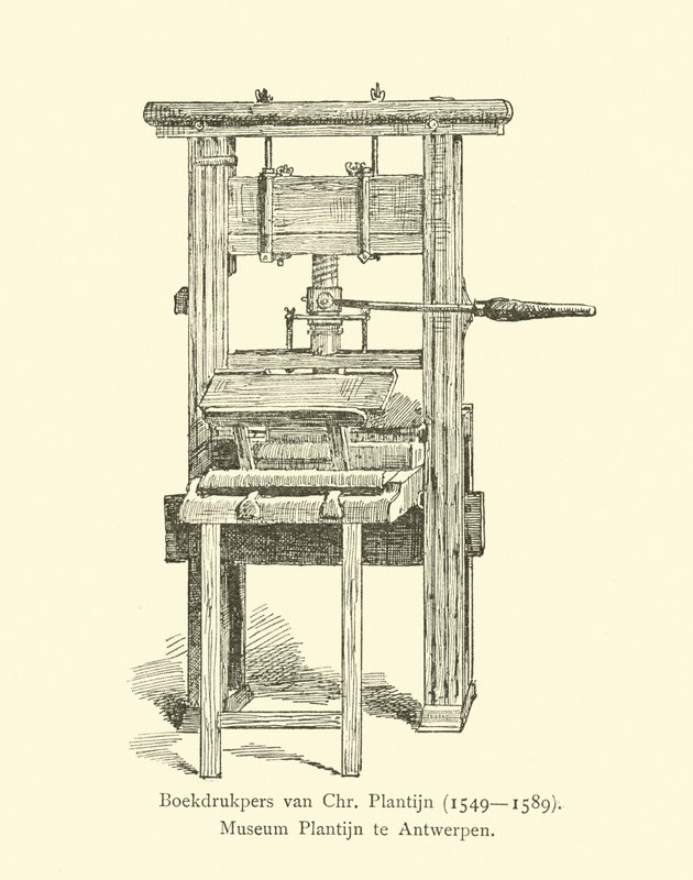 Druckerpresse von Christophe Plantin von Dutch School