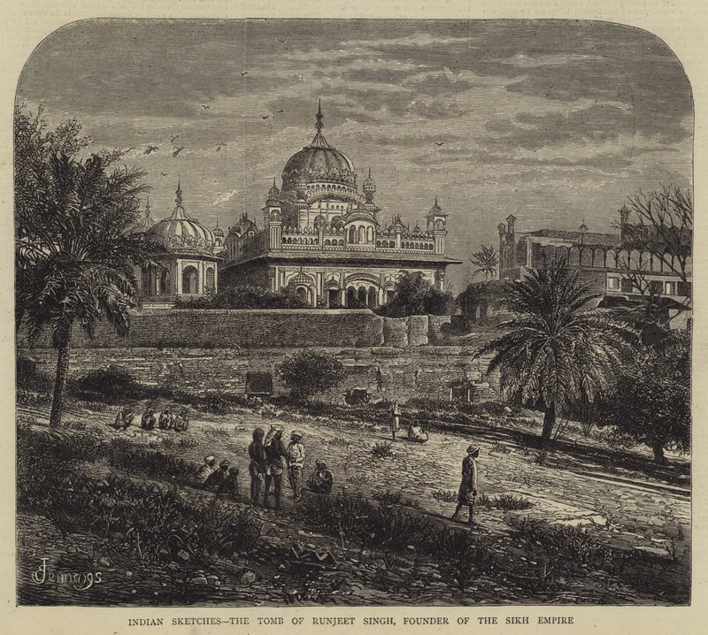 Indische Skizzen, das Grab von Runjeet Singh, Gründer des Sikh-Reiches von E. Jennings