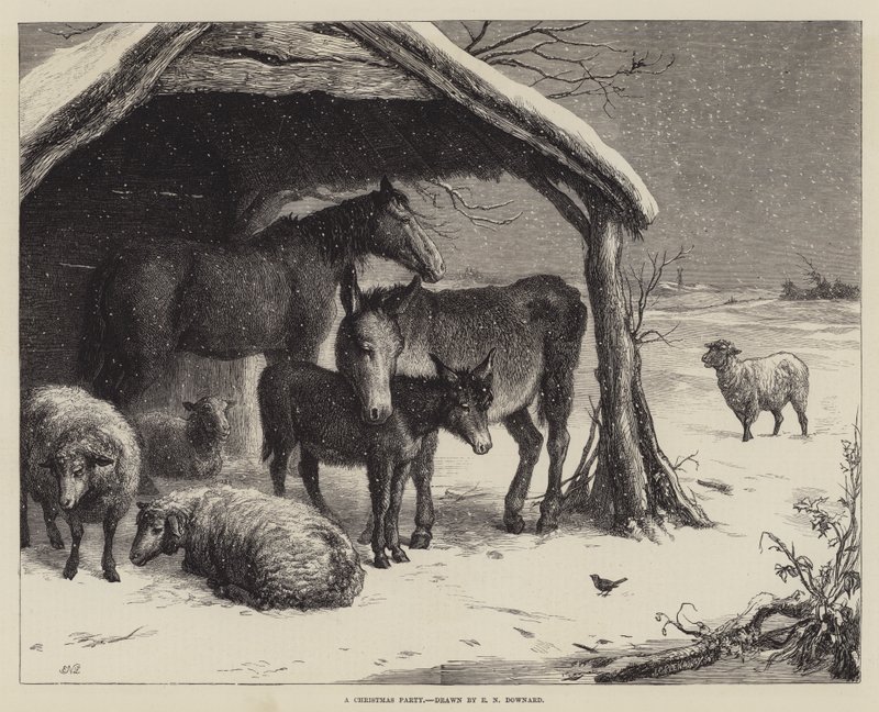 Eine Weihnachtsfeier von Ebenezer Newman Downard