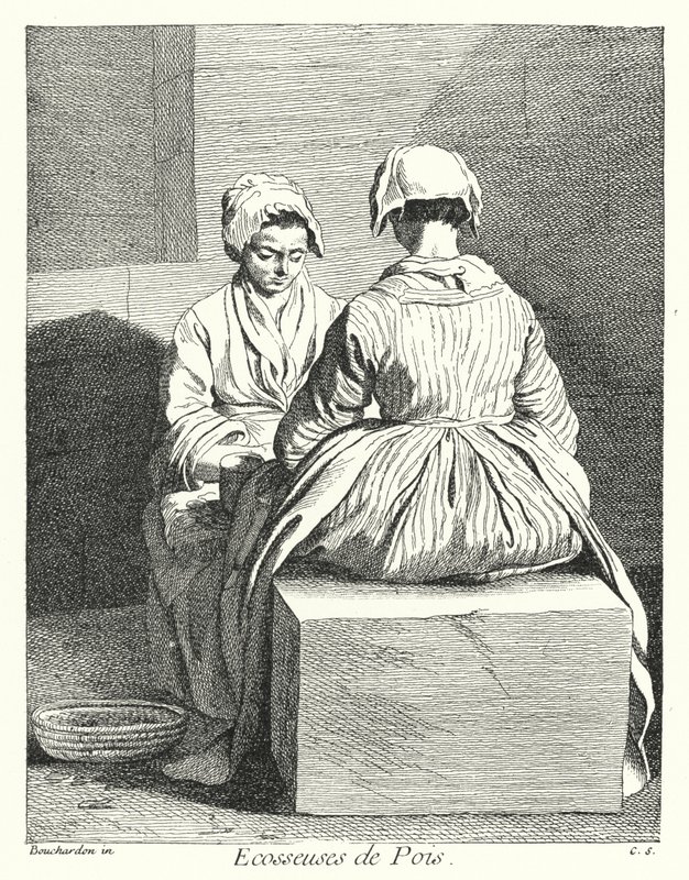 Erbsenschäler von Edmé (after) Bouchardon