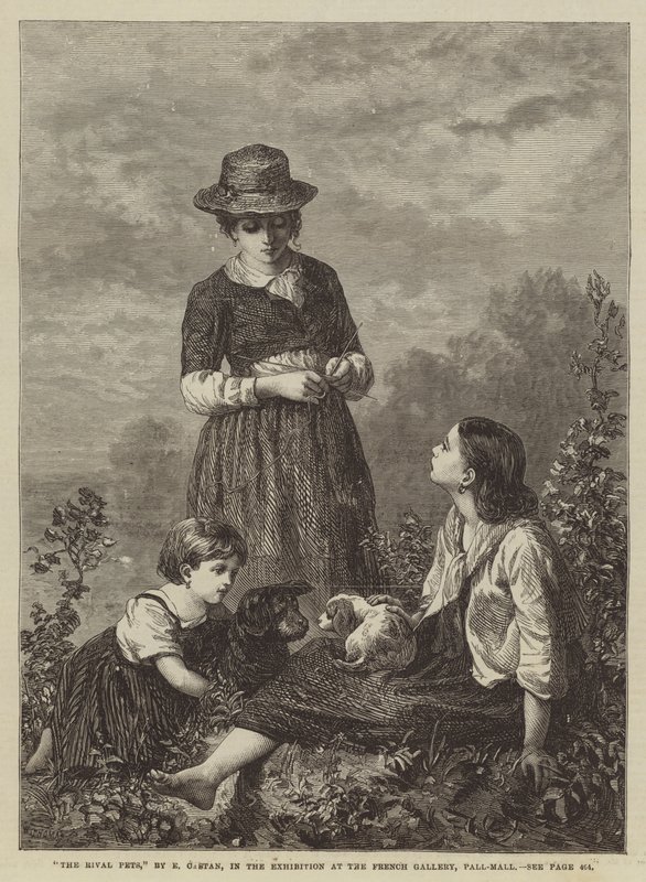 Die Rivalen-Haustiere, in der Ausstellung in der Französischen Galerie, Pall-Mall von Edmond Castan