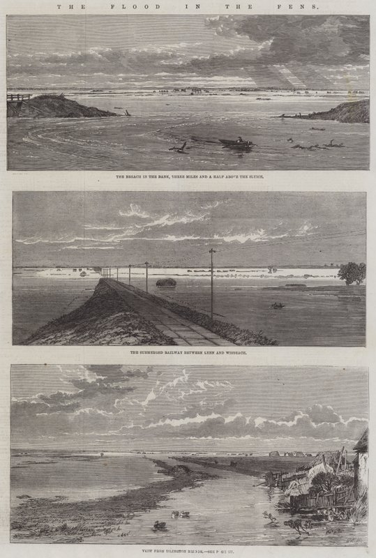 Die Flut in den Fens von Edmund Morison Wimperis
