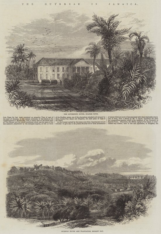 Der Ausbruch in Jamaika von Edmund Morison Wimperis