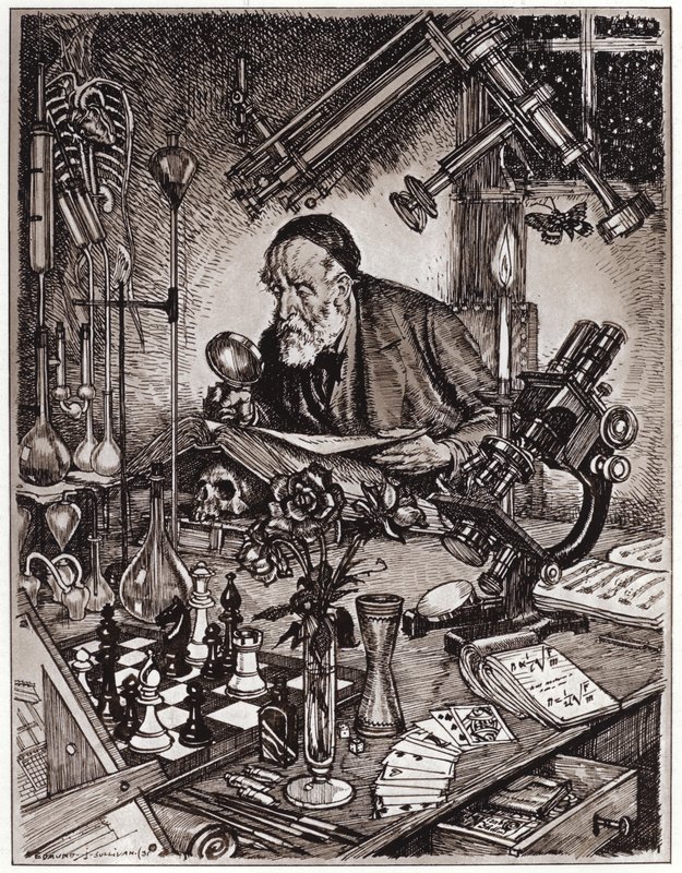 Der Wissenschaftler bei der Arbeit von Edmund Joseph Sullivan