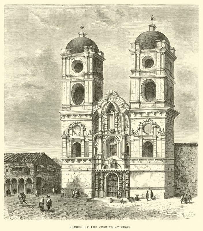 Kirche der Jesuiten in Cuzco von Edouard Riou