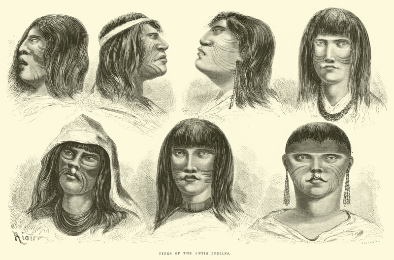 Typen der Antis-Indianer von Edouard Riou