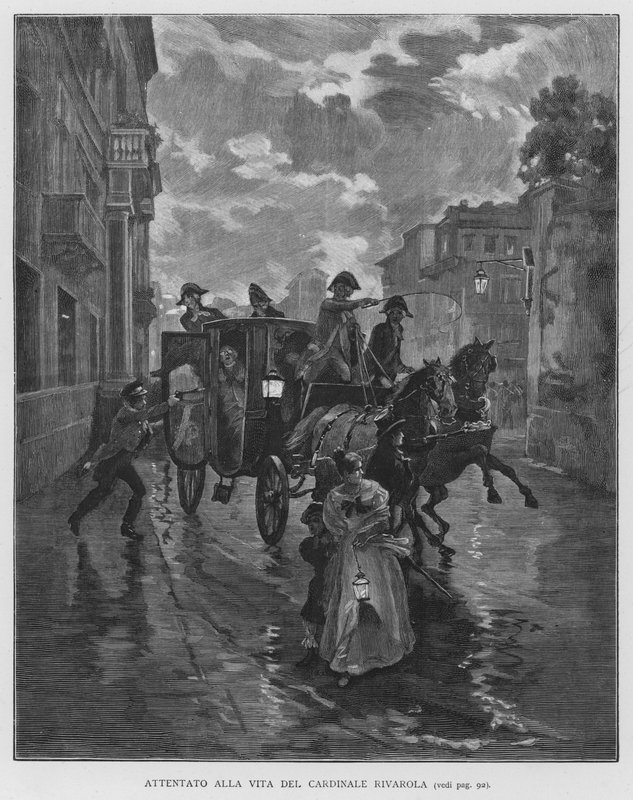 Attentat auf das Leben von Kardinal Rivarola von Edouardo Matania