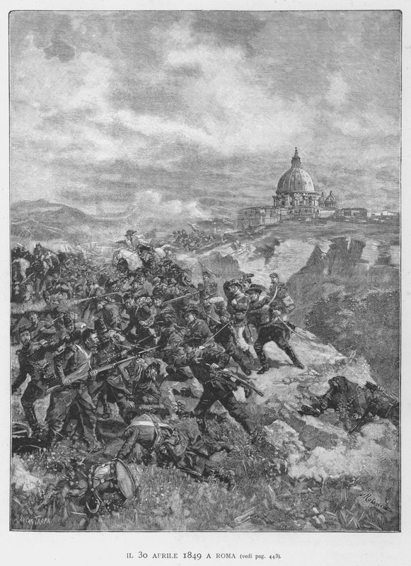 Der 30. April 1849 in Rom von Edouardo Matania