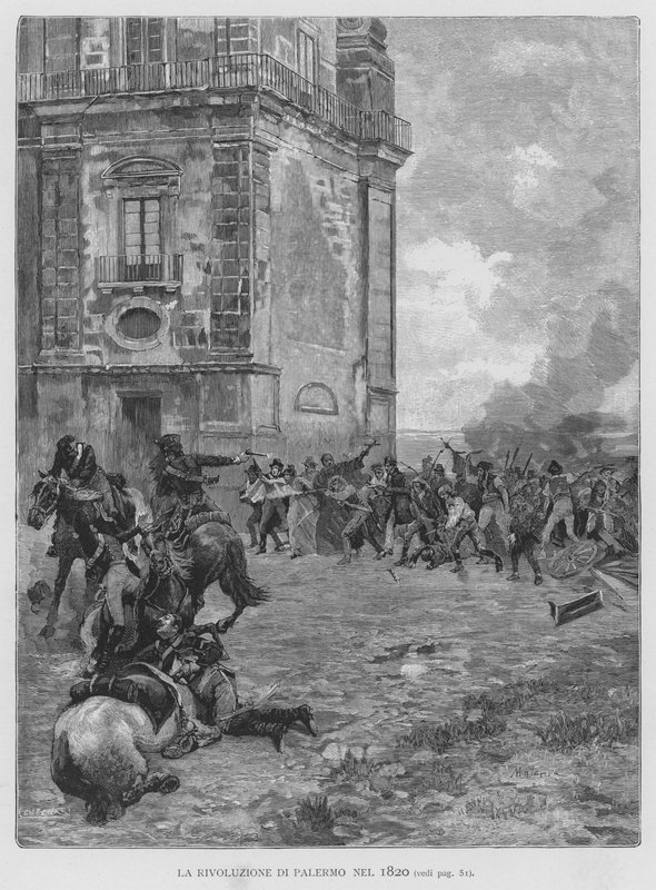 Die Revolution von Palermo im Jahr 1820 von Edouardo Matania