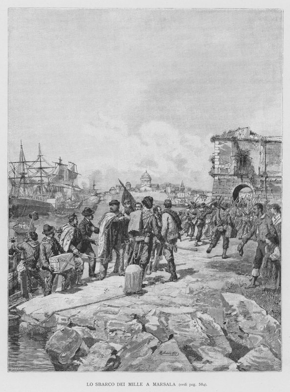 Die Landung der Tausend in Marsala von Edouardo Matania