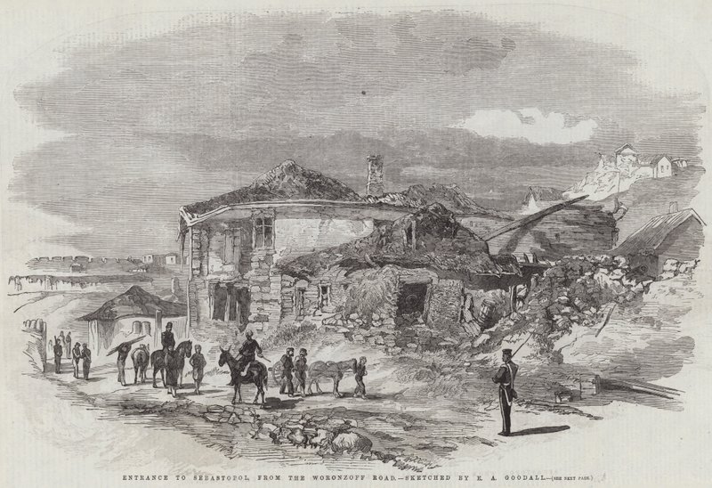 Eingang nach Sewastopol, von der Woronzoff-Straße von Edward Angelo Goodall