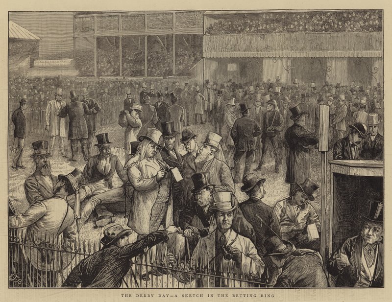 Der Derby-Tag, eine Skizze im Wettbereich von Edward Frederick Brewtnall