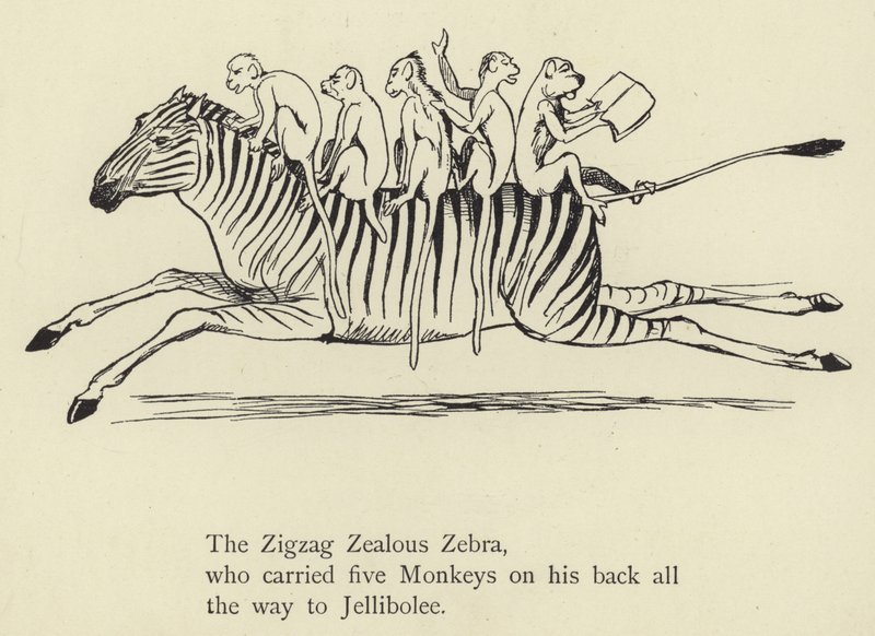 Das Zickzack Eifrige Zebra von Edward Lear