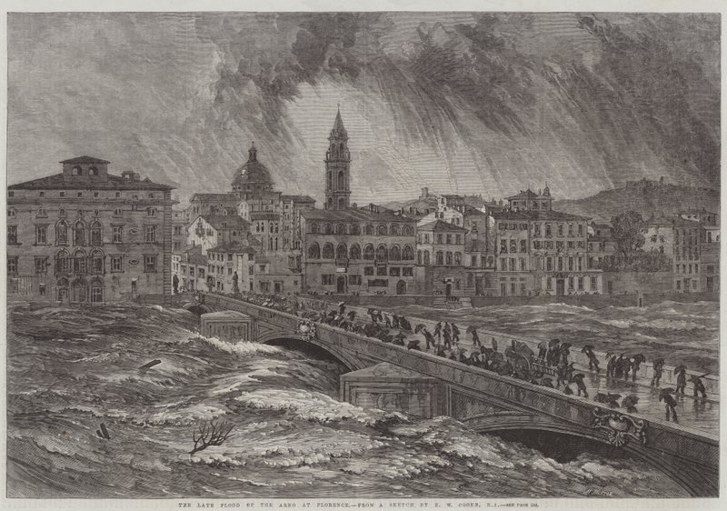 Die letzte Flut des Arno in Florenz von Edward William Cooke