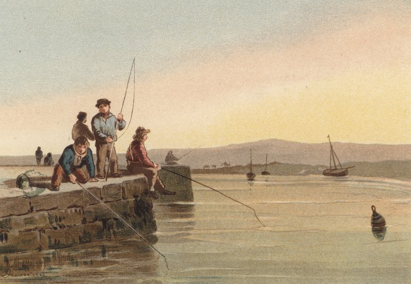 Ruhiges Wasser, Jungen beim Angeln von Edward after Duncan