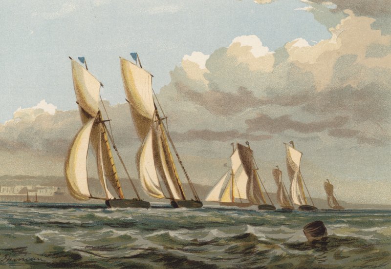 Yacht-Rennen vor Ryde, Isle of Wight von Edward after Duncan